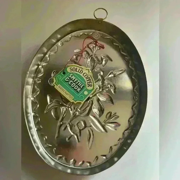 New Smythe & Cook Solid Copper Flowers Cookware Original Tags 10" - Picture 2 of 8